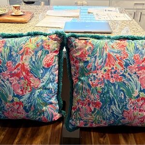 Lilly Pulitzer Pottery Barn Fan Sea Pants Pillows